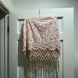 Frayed skirt